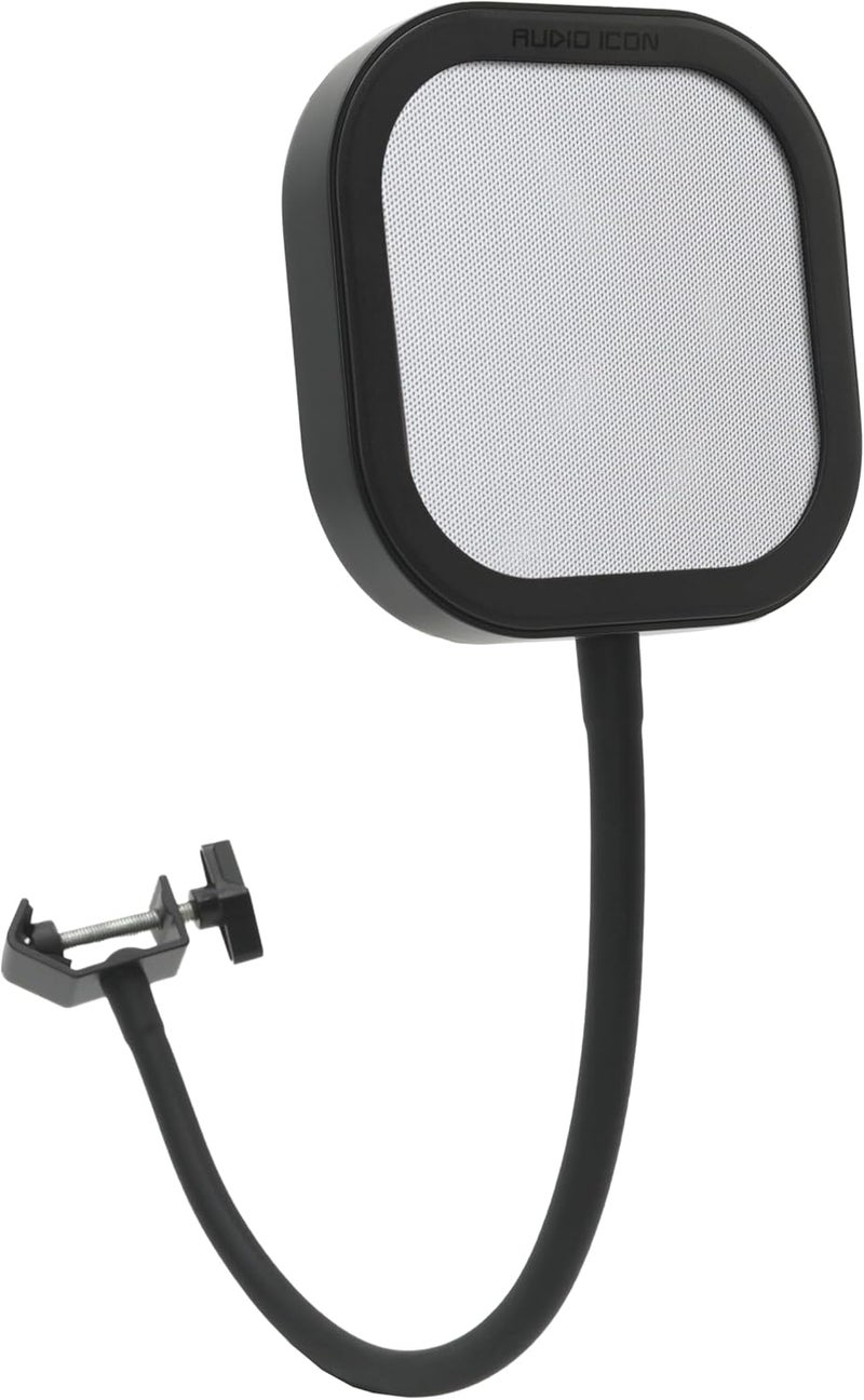 Audio Icon Store Flex Pro Interchangeable Microphone Pop Filter | Aluminum Gooseneck Mic Shield | Dual-Layer Metal, Mesh & Acoustic Foam WindScreen Mic for Studio Recording, Podcasting, 360° Vocal (Metal Pop Filter) - Image 1